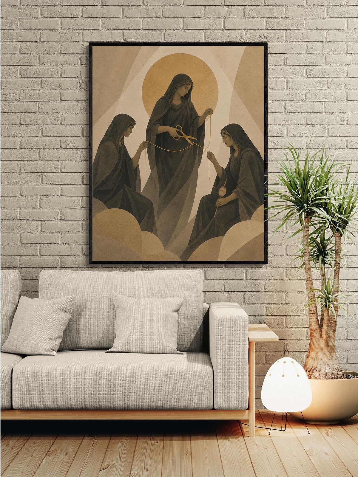 Three Fates And Thread Of Life Art Print | Greek Mythology | Gods and Goddess | Home Decor