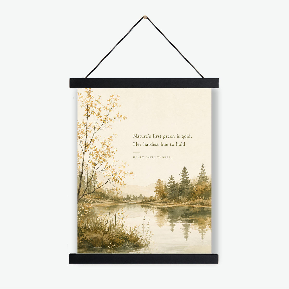 Nature's First Green Is Gold Art Print | Henry David Thoreau | Fall Literature Quote | Thanksgiving Home Decor