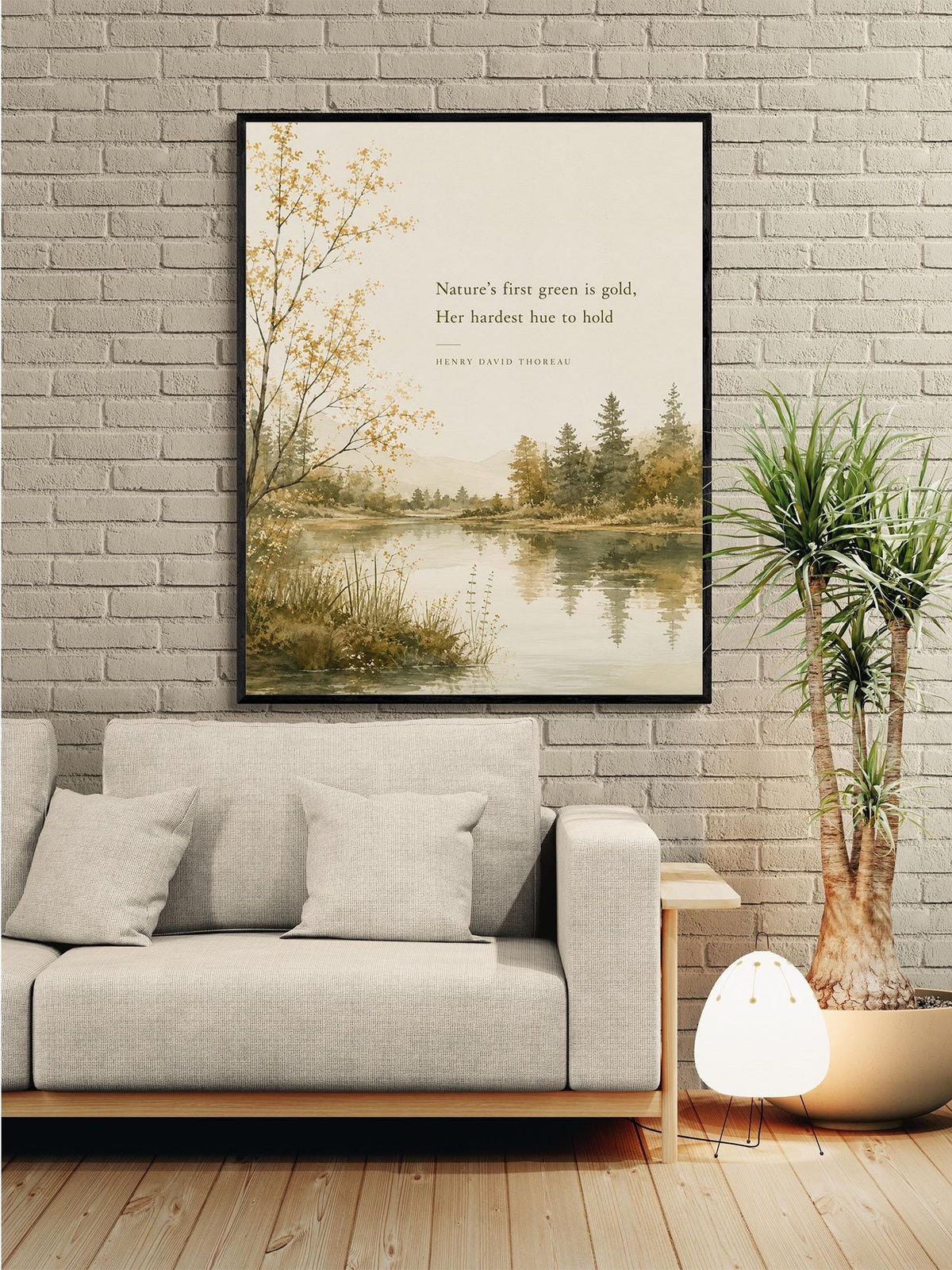 Nature's First Green Is Gold Art Print | Henry David Thoreau | Fall Literature Quote | Thanksgiving Home Decor