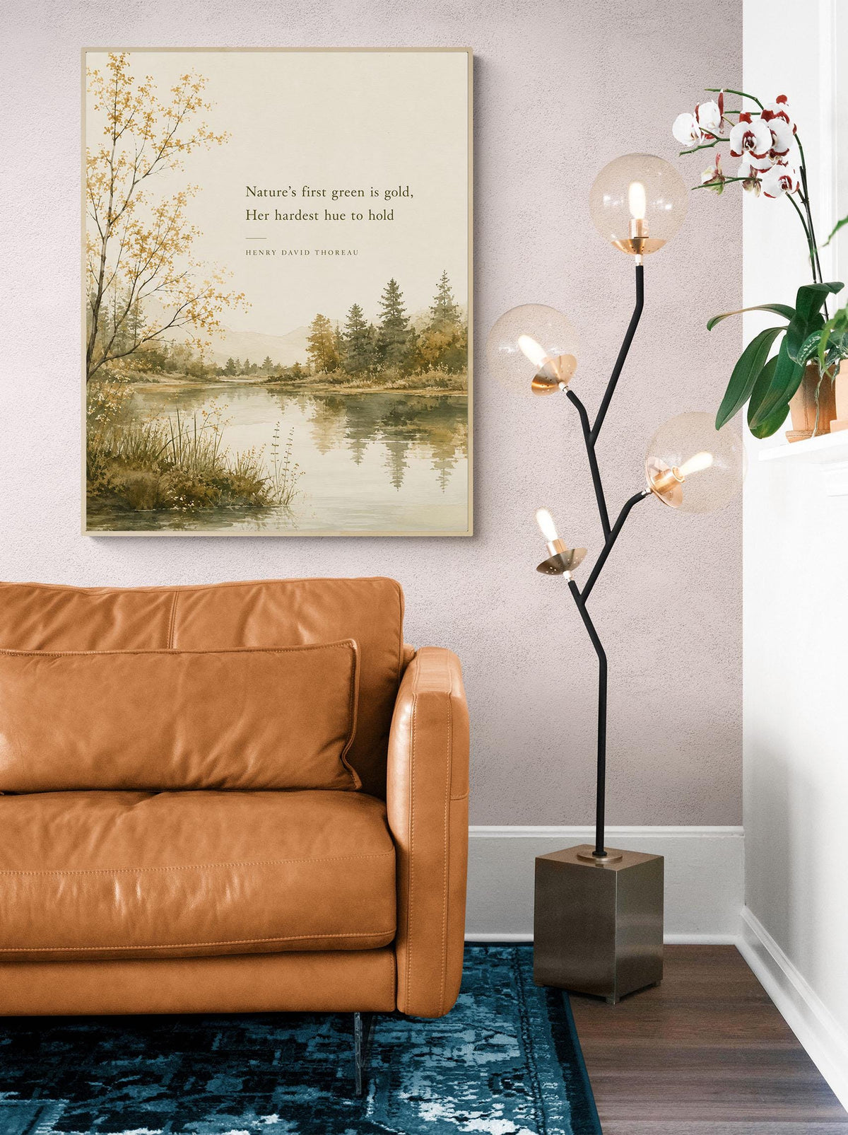 Nature's First Green Is Gold Art Print | Henry David Thoreau | Fall Literature Quote | Thanksgiving Home Decor