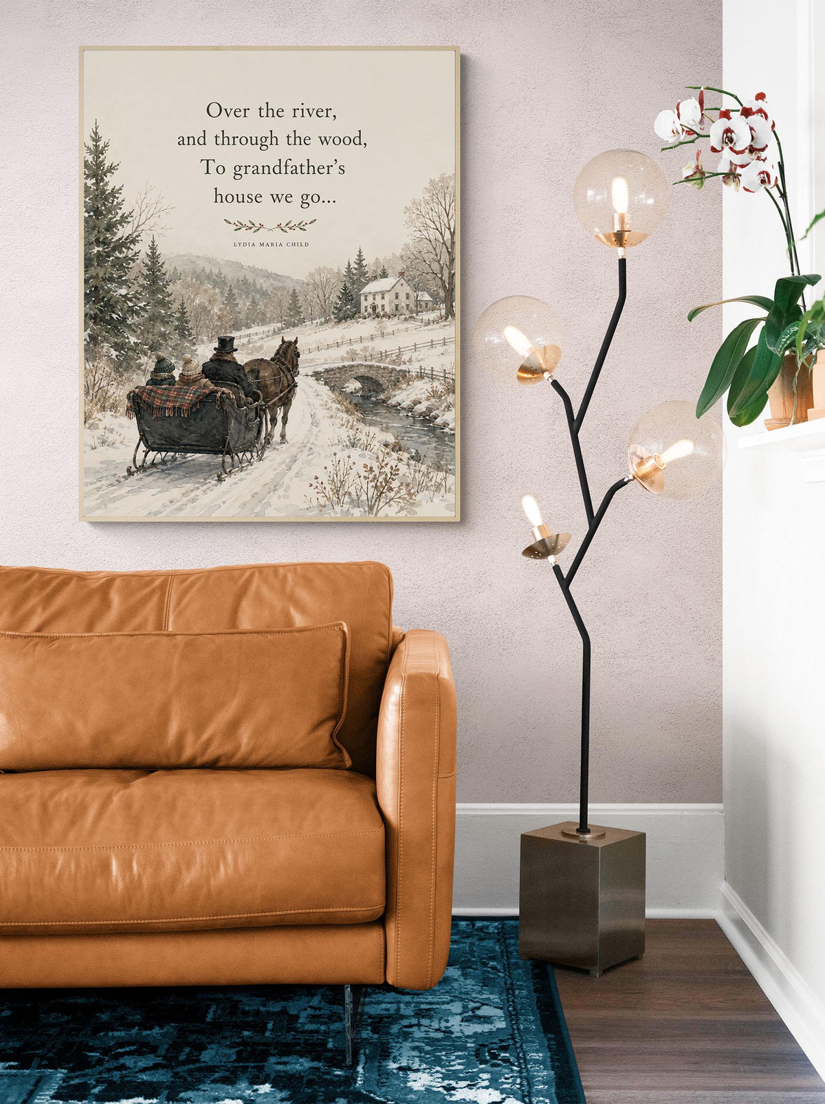 To Grandfather's House We Go Quote Art Print | Lydia Maria Child | Poetry | Literary | Inspirational Home Decor