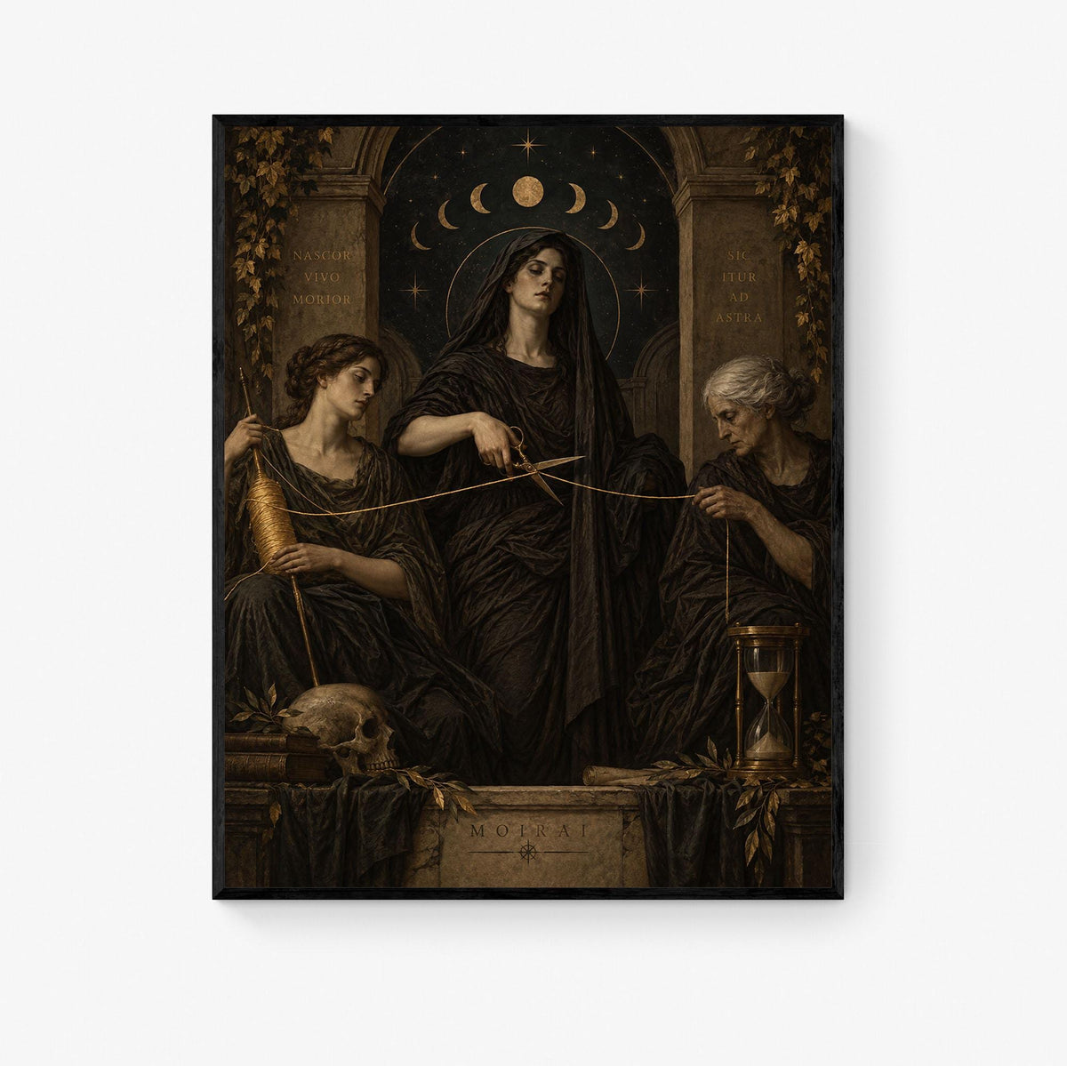 The Fates Moirai Art Print | Greek Mythology | Gods and Goddess | Home Decor