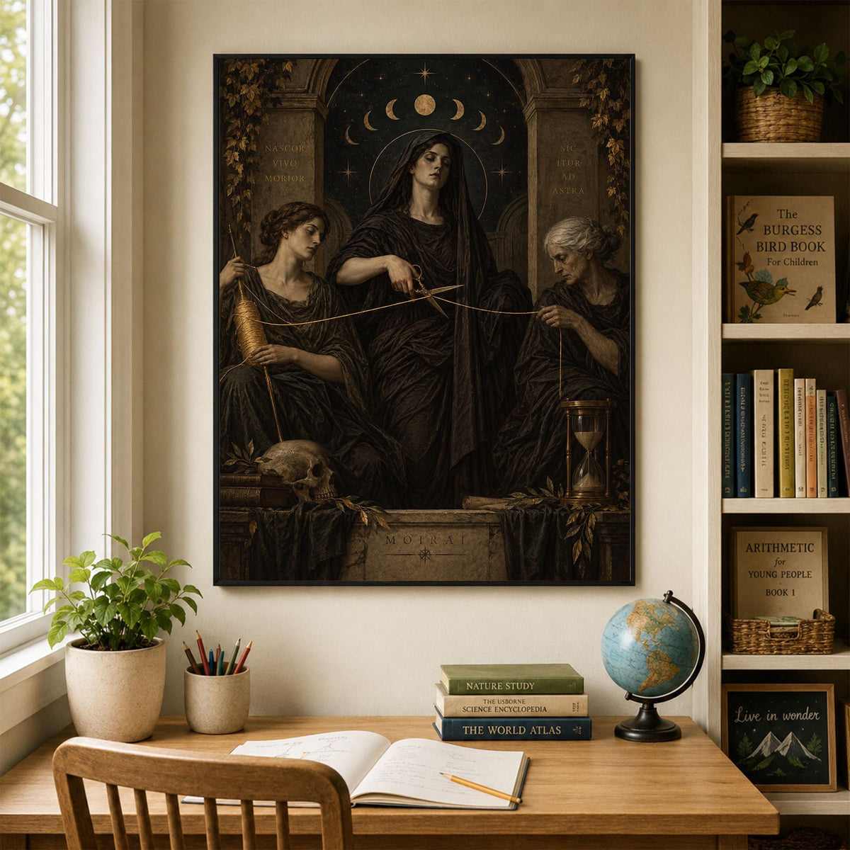 The Fates Moirai Art Print | Greek Mythology | Gods and Goddess | Home Decor