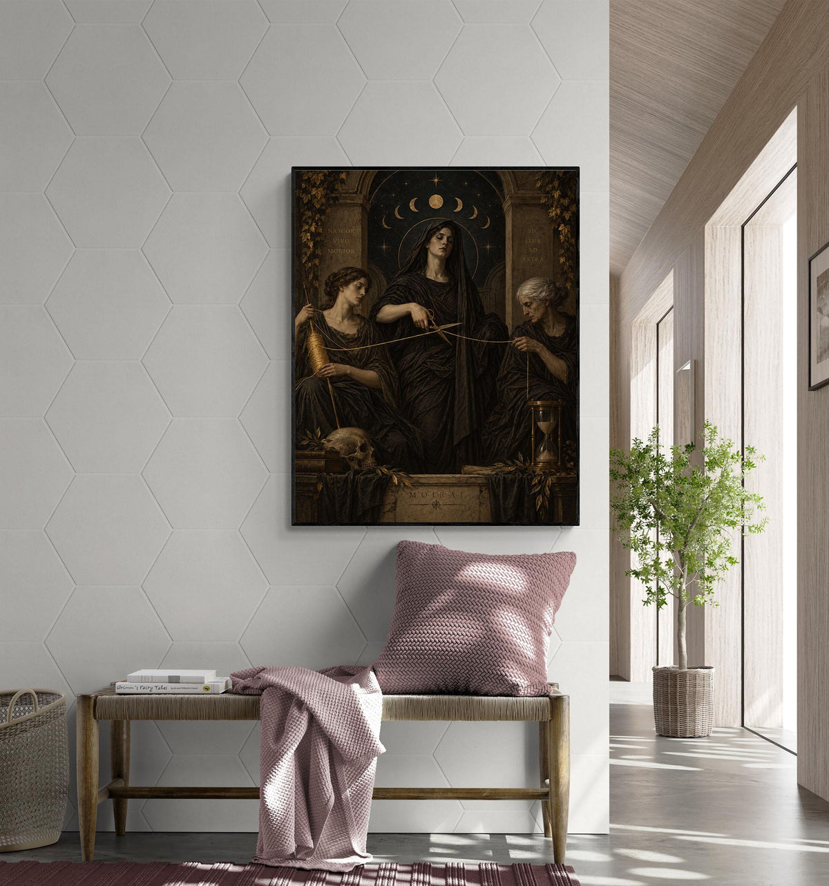 The Fates Moirai Art Print | Greek Mythology | Gods and Goddess | Home Decor