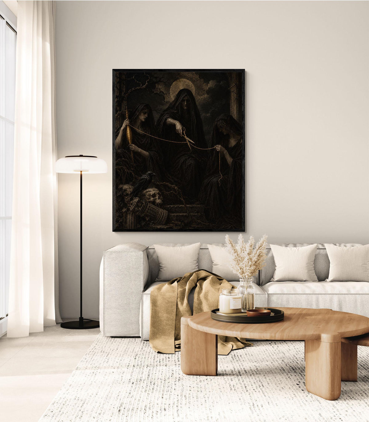 The Dark Fates Art Print | Halloween | Greek Mythology | Gods and Goddess | Home Decor