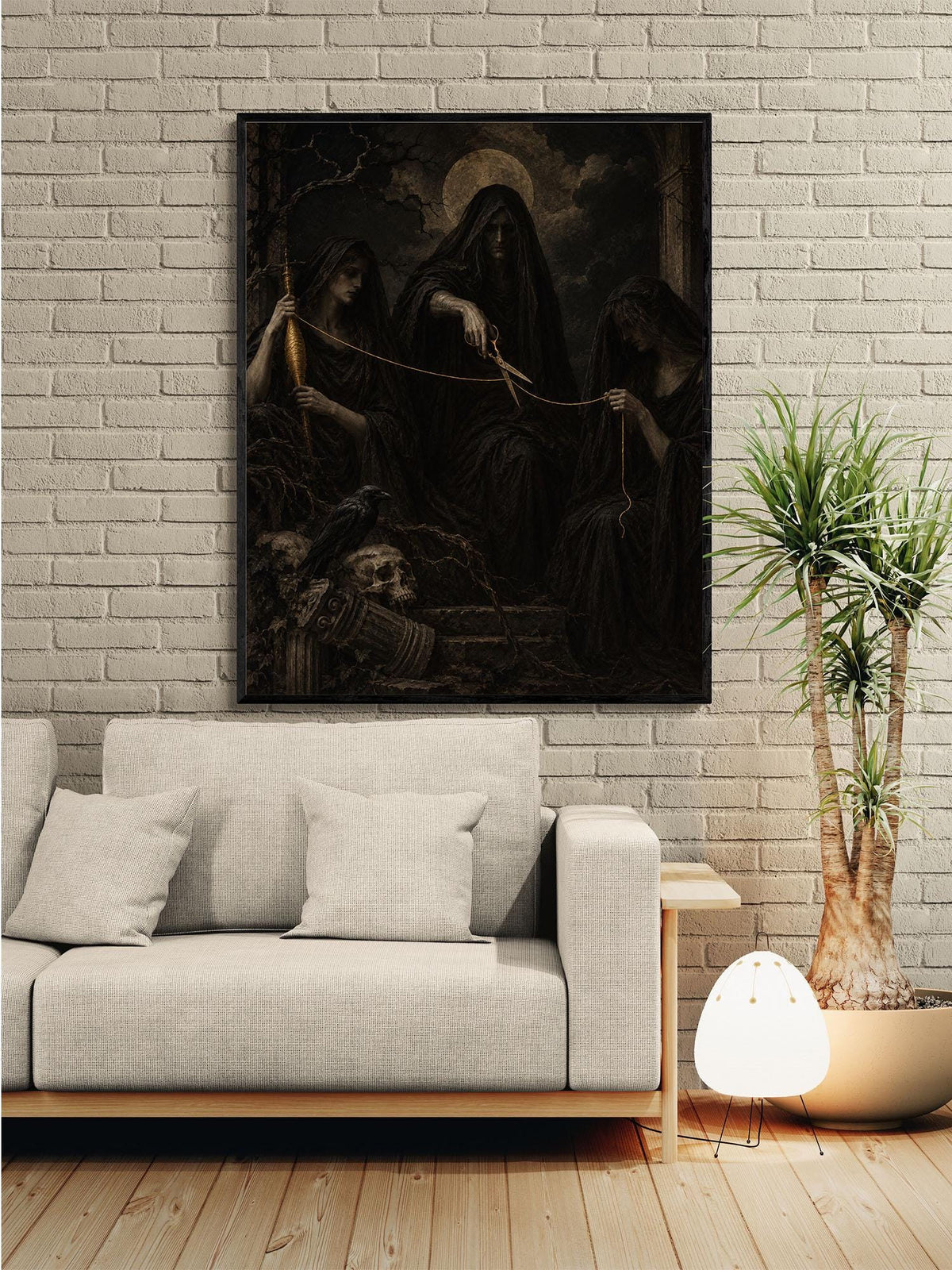 The Dark Fates Art Print | Halloween | Greek Mythology | Gods and Goddess | Home Decor
