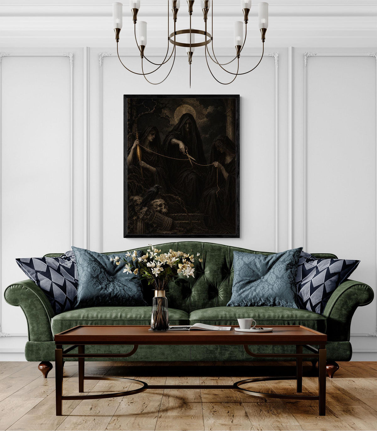 The Dark Fates Art Print | Halloween | Greek Mythology | Gods and Goddess | Home Decor