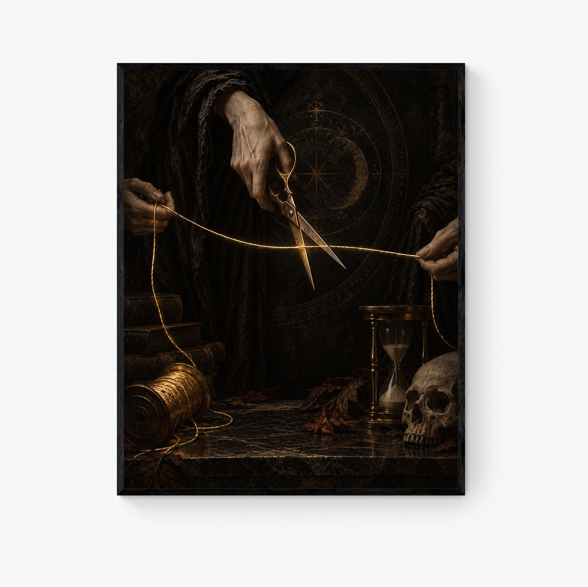 Faith Cutting Thread Of Life Art Print | Halloween | Greek Mythology | Gods and Goddess | Home Decor