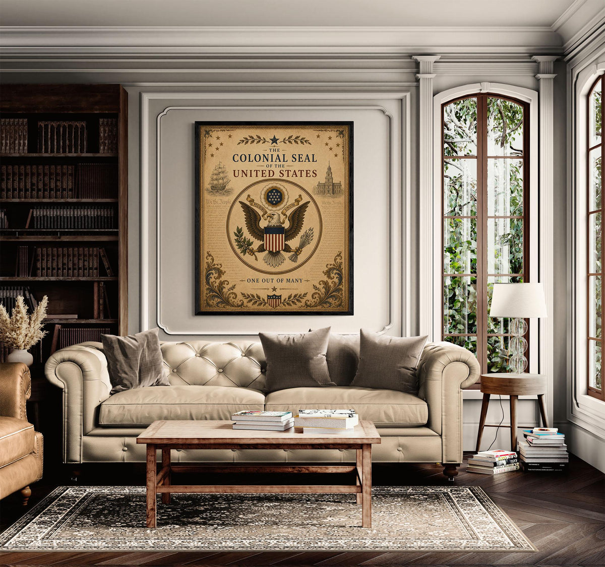 Colonial Seal of the United States Wall Art Print | American Eagle | Historical Americana | Vintage Patriotic Home Decor