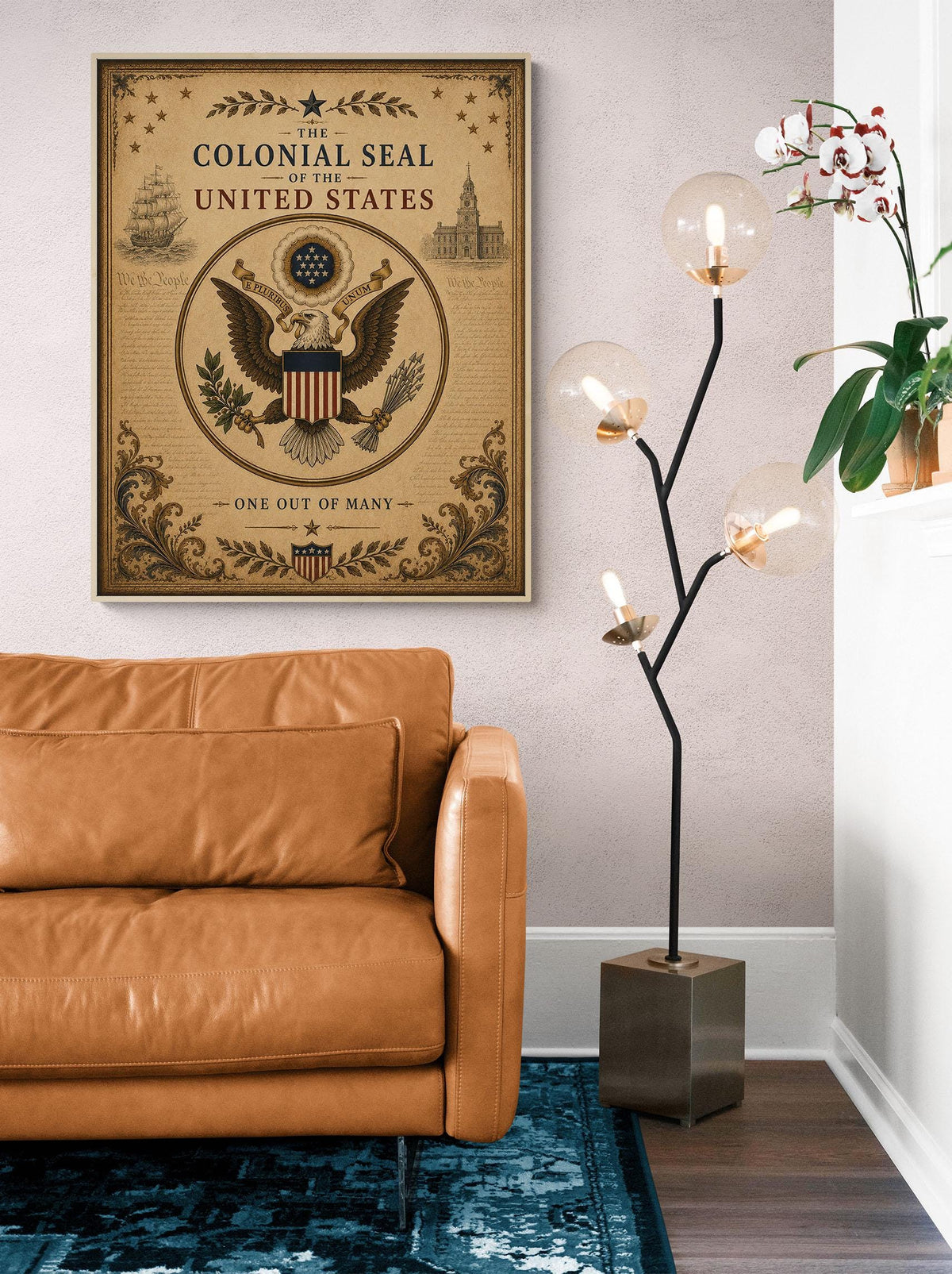 Colonial Seal of the United States Wall Art Print | American Eagle | Historical Americana | Vintage Patriotic Home Decor