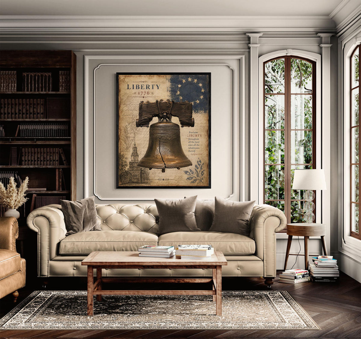 Liberty Bell Wall Art Print | Philadelphia | Historical Americana | Vintage Patriotic Home Decor