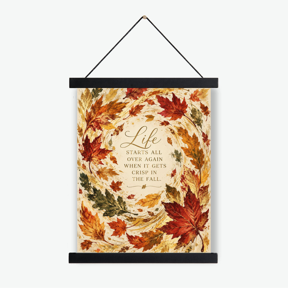 Great Gatsby Art Print | It Gets Crisp In The Fall | Literature Quote | Thanksgiving Home Decor