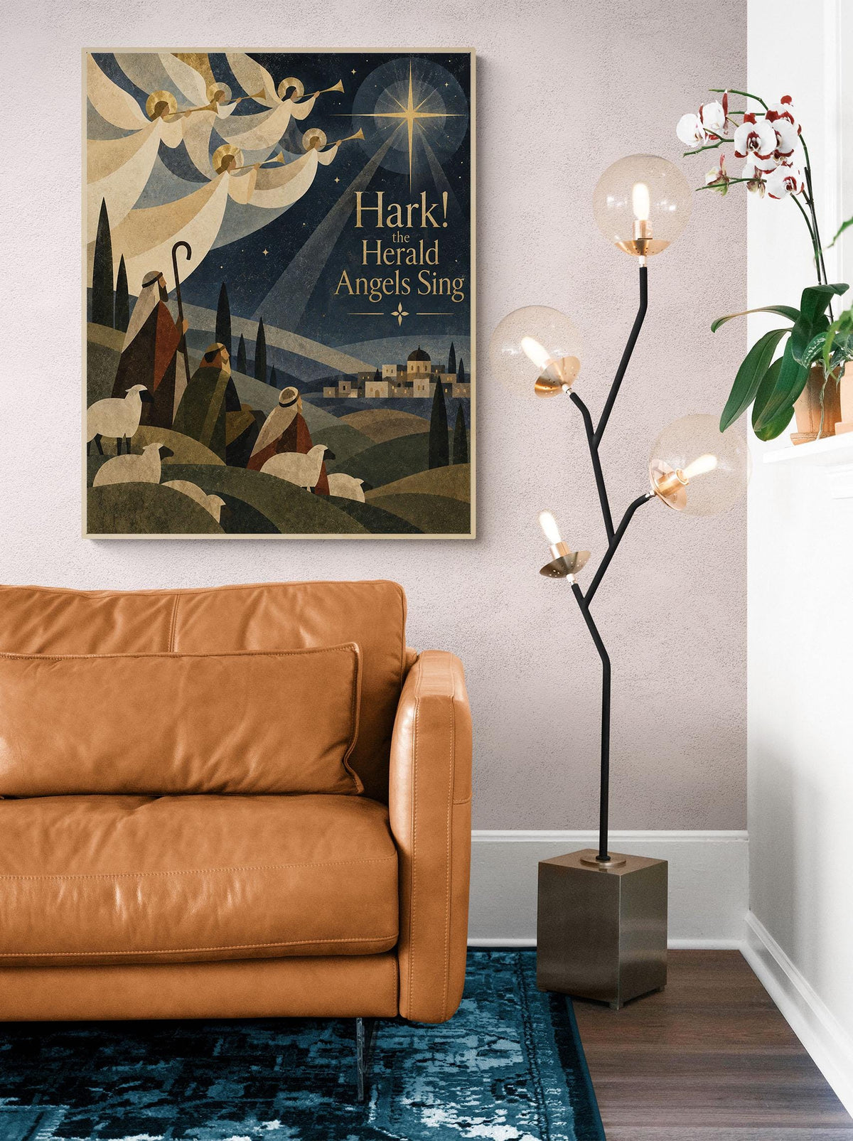 Hark The Herald Angels Sing Wall Art Print, Christmas, Holiday Poem, Home Decor