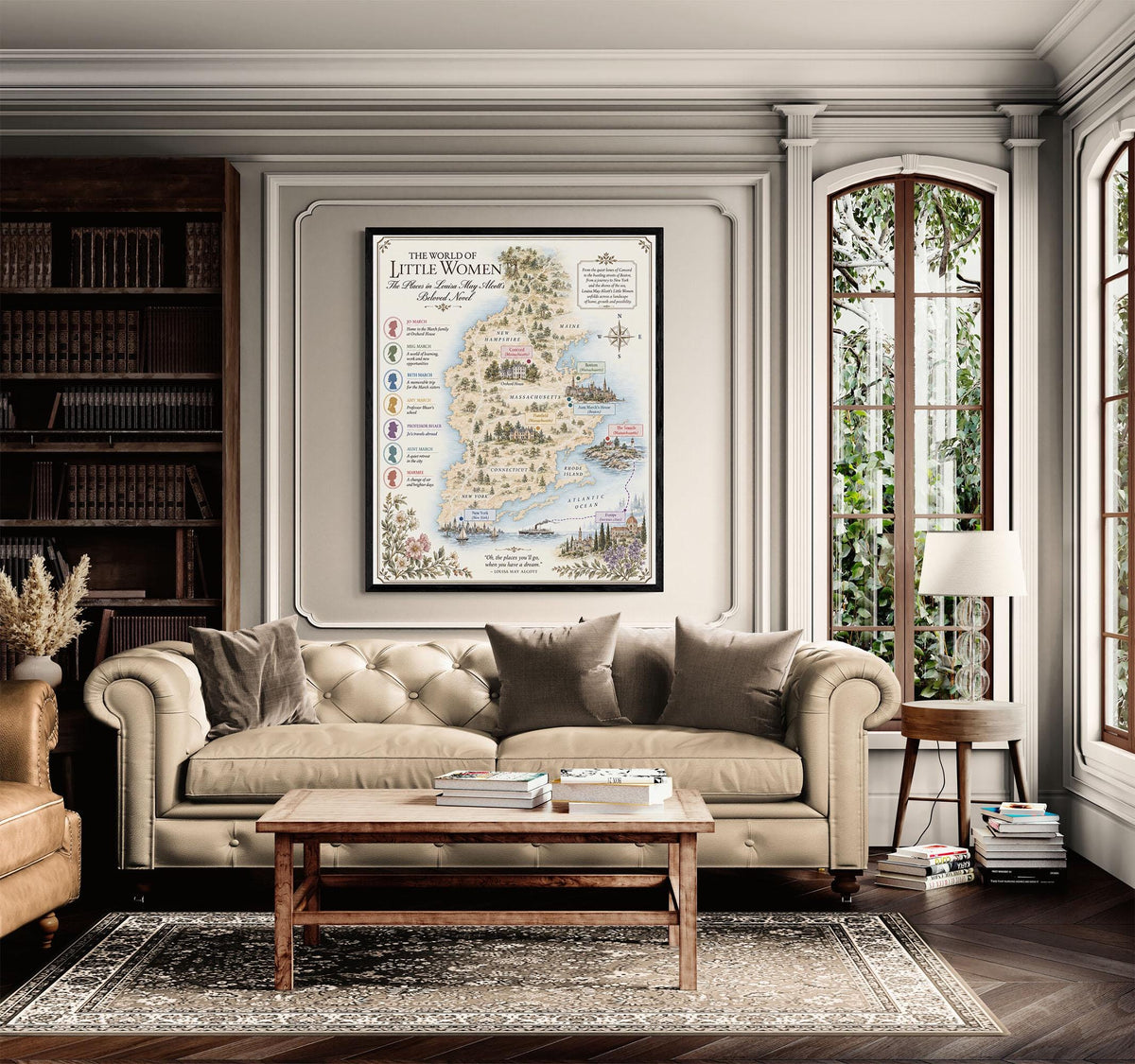 Anne of Green Gables Book Map Art Print, LM Montgomery, Literary Wall Artwork, Home Decor, Library Gift, Classic Novel Poster