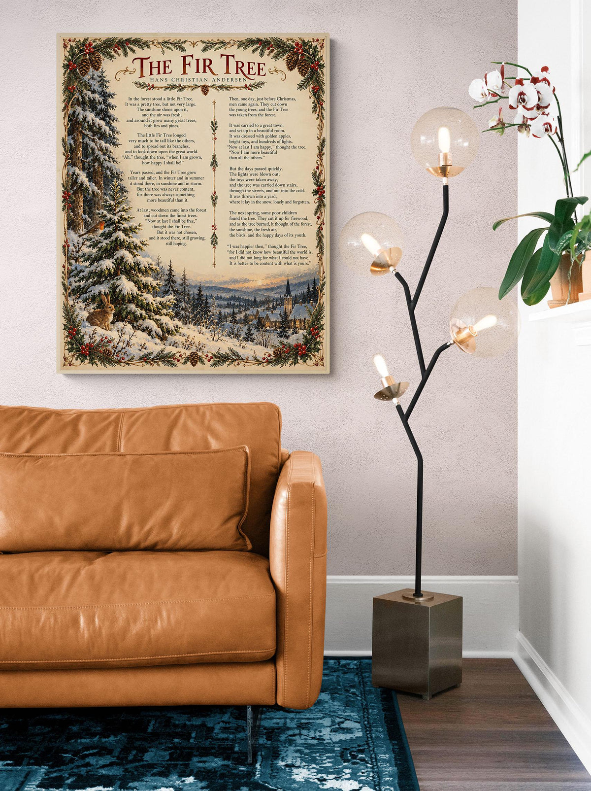 Christmas Bells Art Print, Vintage Holiday Wall Artwork, Home Decor