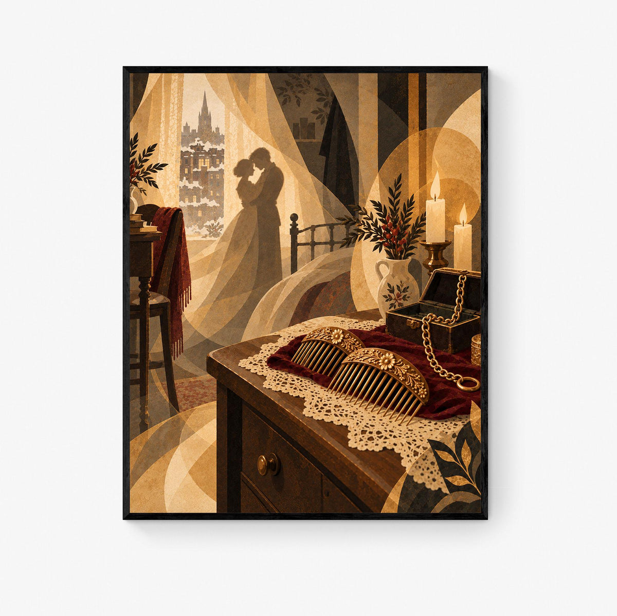 Gift of the Magi Art Print, Christmas Holiday Wall Artwork, Literary Home Decor