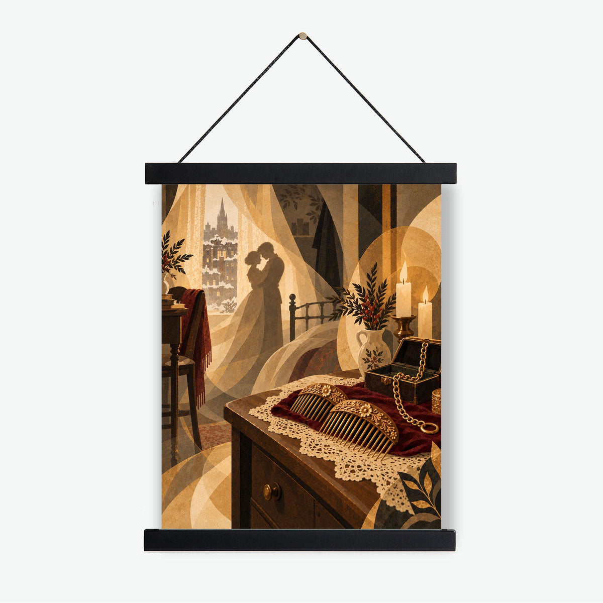 Gift of the Magi Art Print, Christmas Holiday Wall Artwork, Literary Home Decor