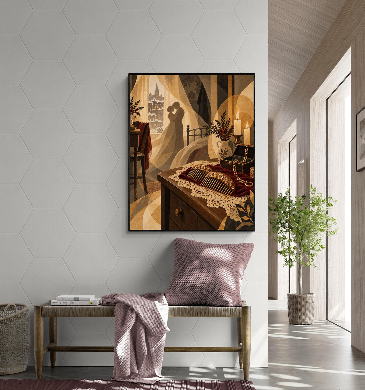 Gift of the Magi Art Print, Christmas Holiday Wall Artwork, Literary Home Decor