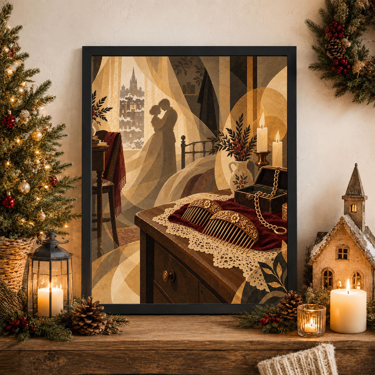 Gift of the Magi Art Print, Christmas Holiday Wall Artwork, Literary Home Decor