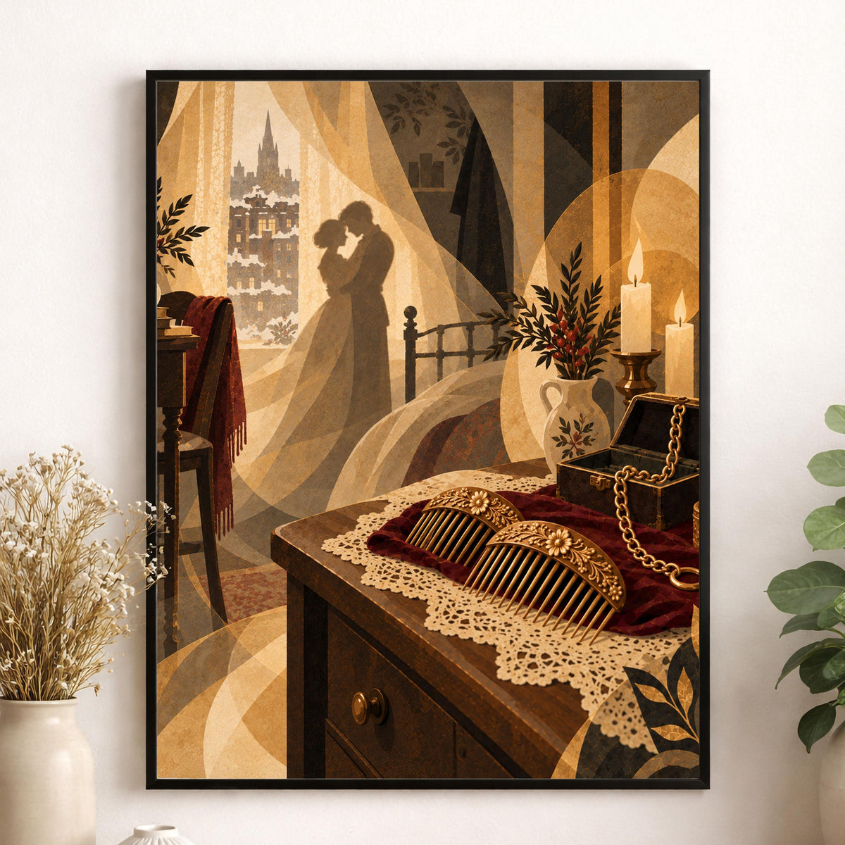 Gift of the Magi Art Print, Christmas Holiday Wall Artwork, Literary Home Decor
