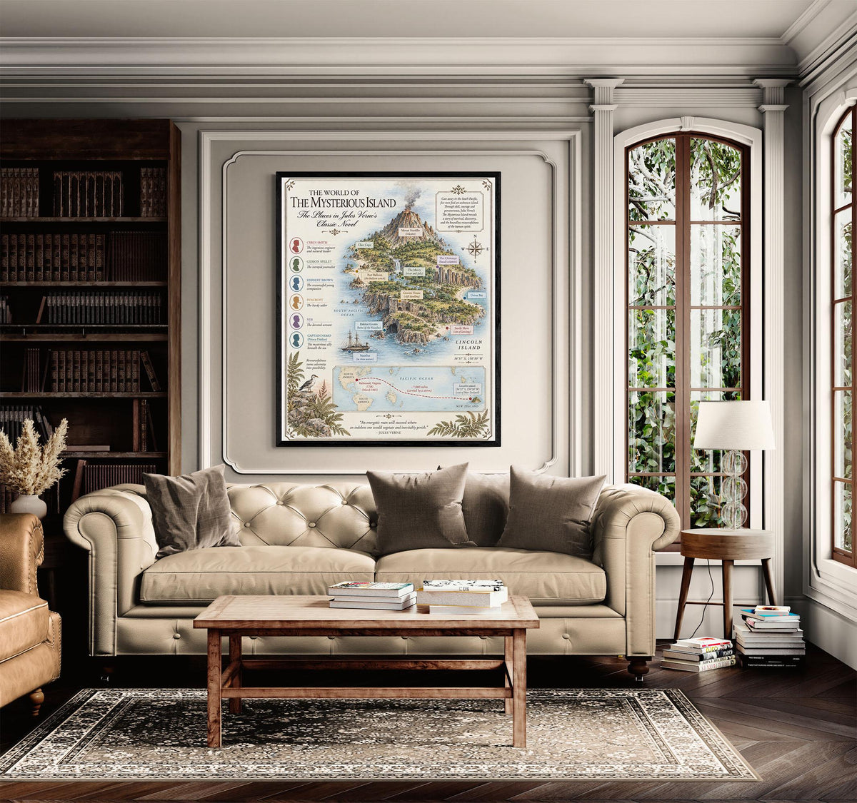 Flatland BookMap Art Print, Edwin Abbott Literary Wall Artwork, Home Decor, Library Gift, Classic Novel Poster