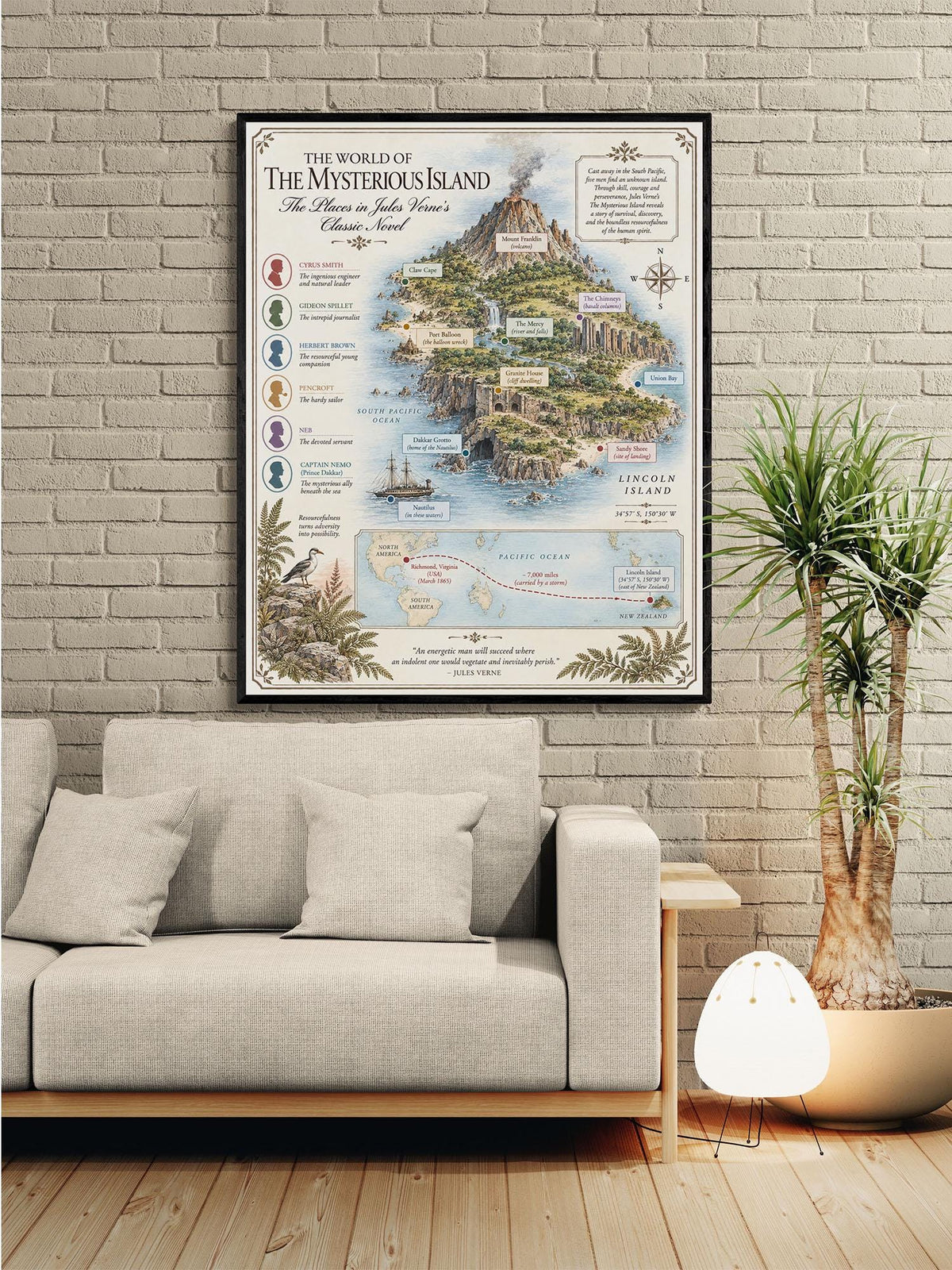 Flatland BookMap Art Print, Edwin Abbott Literary Wall Artwork, Home Decor, Library Gift, Classic Novel Poster