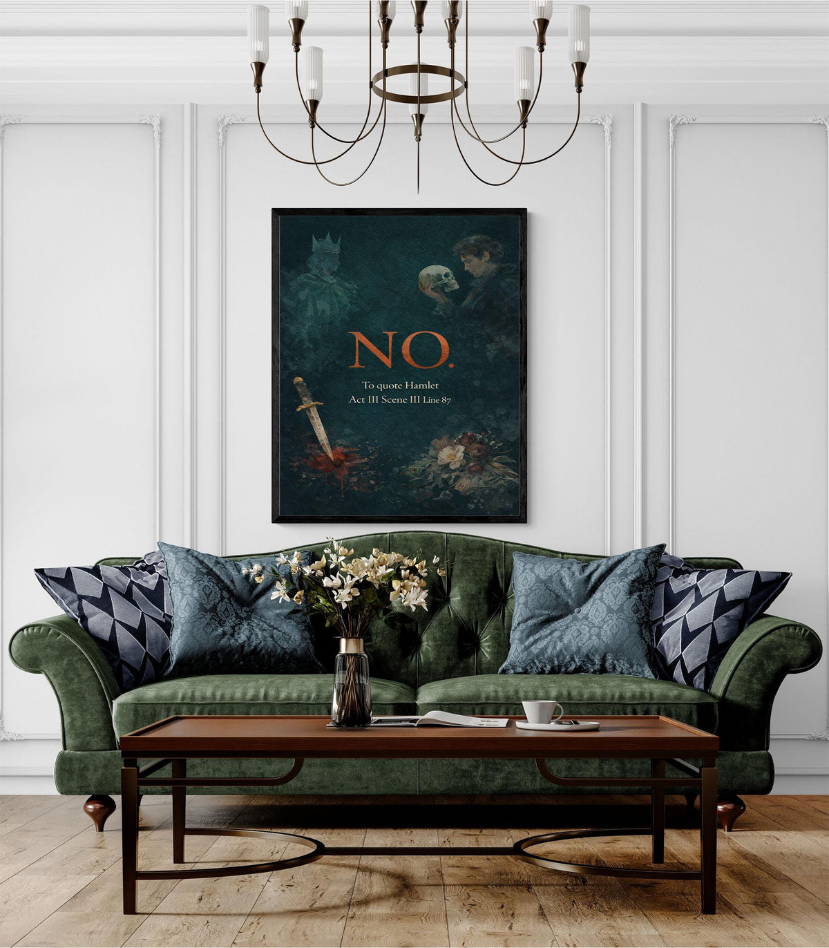 William Shakespeare Quote Wall Art Print | Hamlet | Literary Artwork | Home Decor