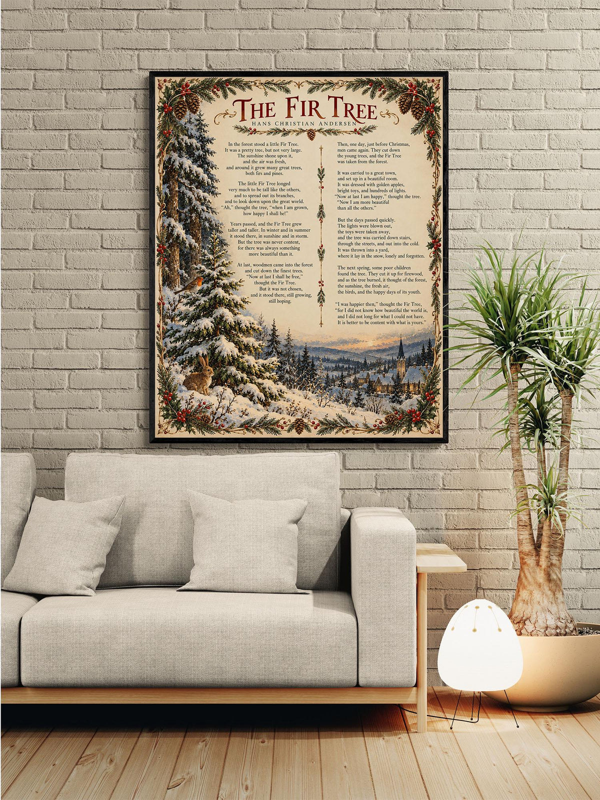 Christmas Bells Art Print, Vintage Holiday Wall Artwork, Home Decor