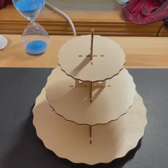 Dessert Display Tower | Completed Size: 10.5 x 10.5 x 10 in | Assembly Required