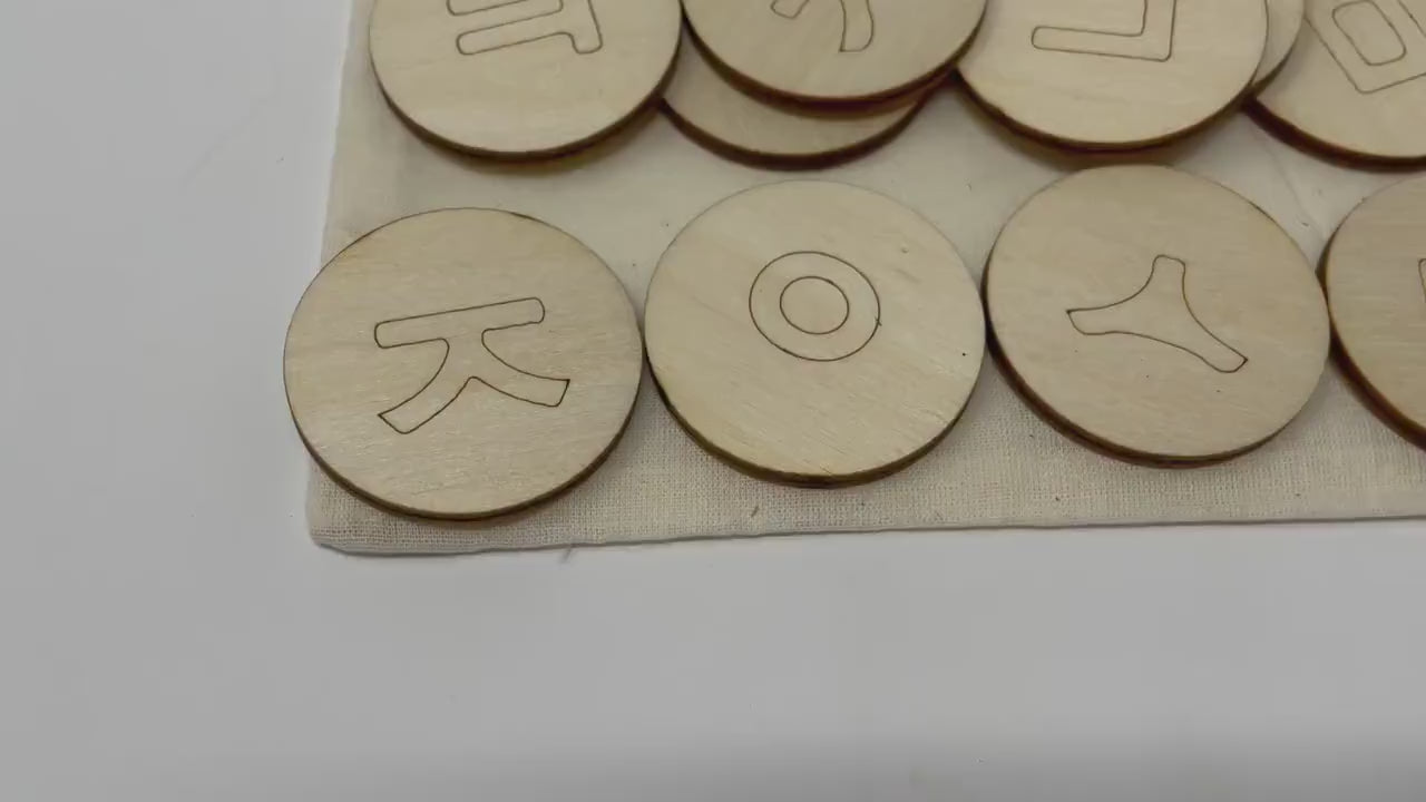 My Korean Alphabet Bag | Montessori | Early Education | Learning Alphabet | Spelling Toys | Burlap Bag Game