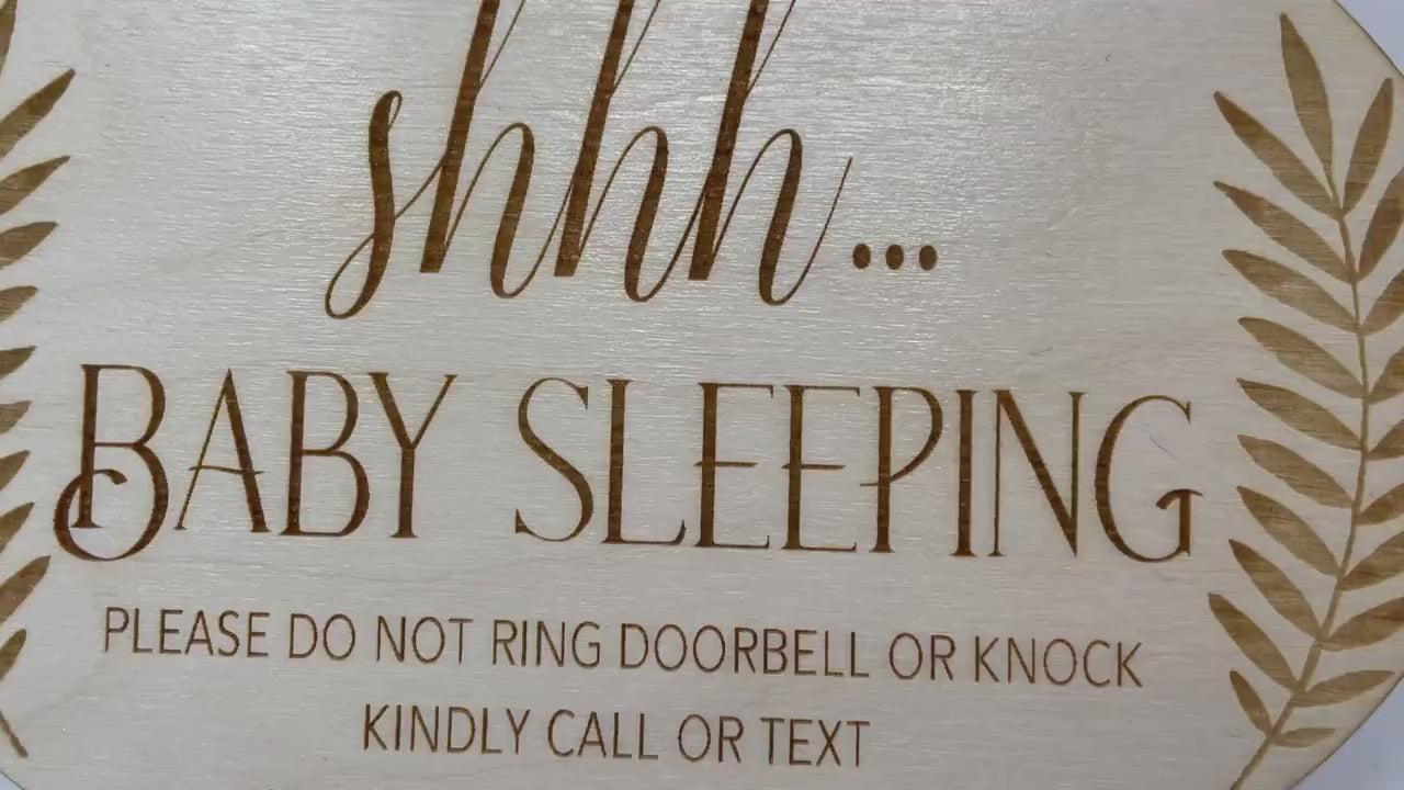 Baby Is Sleeping | Do Not Disturb | Working From Home | Baby Shower Gift | Door Hanger