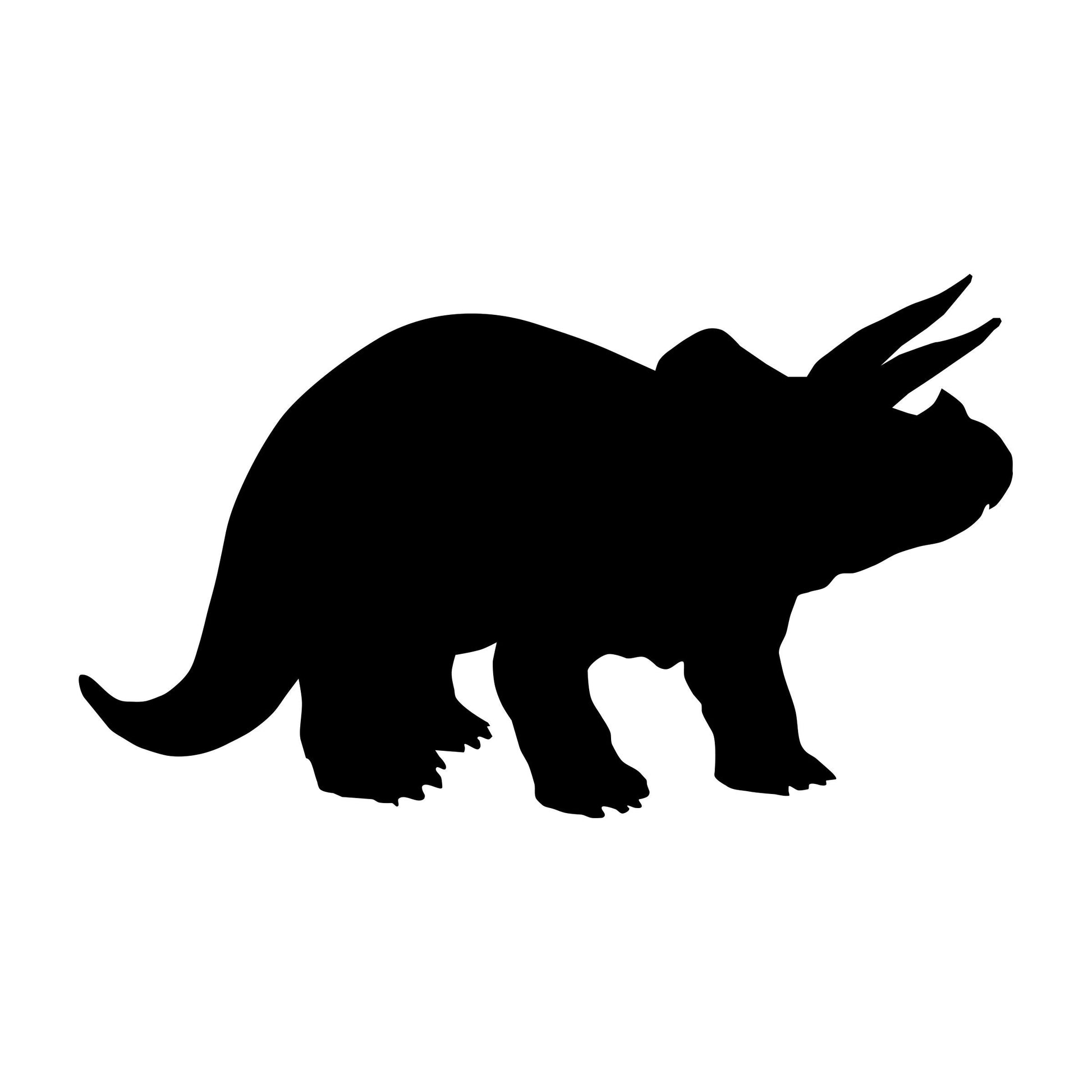Dinosaurs Silhouettes 8"x8" Bundle of 4 Art Print Posters | Brachiosaurus, Triceratops, Tyrannosaurus Rex, Velociraptor | Jurassic Park