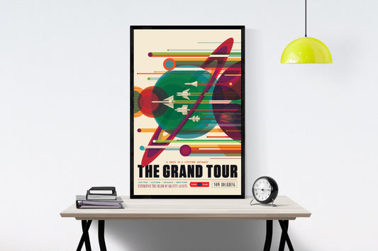 Visions of the Future | The Grand Tour | Sol's Solar System | NASA JPL | Outer Space Art | Space Tourism Artwork | Gravity Assists | Print
