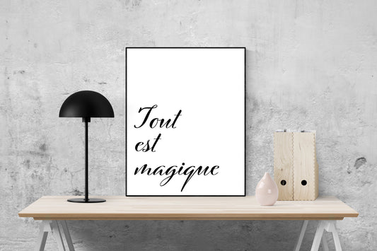 Love Quote Art Print | Tout Est Magique