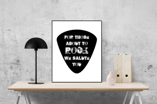 For Those About To Rock, We Salute You Lyrics Poster | Rock N Roll | Music Art Print