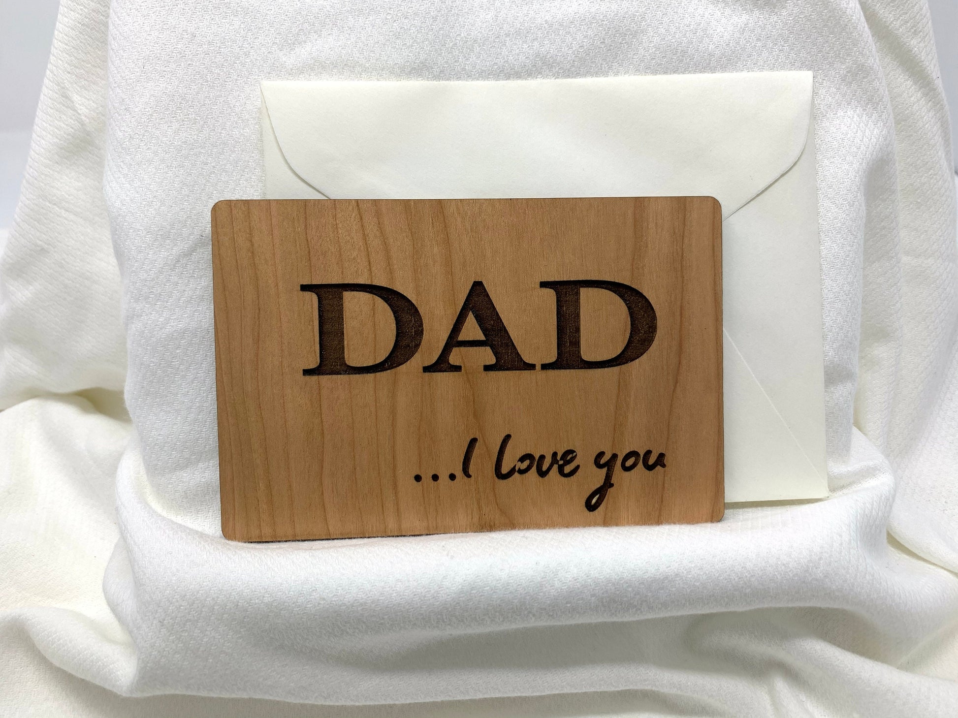 Dad... I love you Wood Card | Father's Day | Dad Birthday Gift