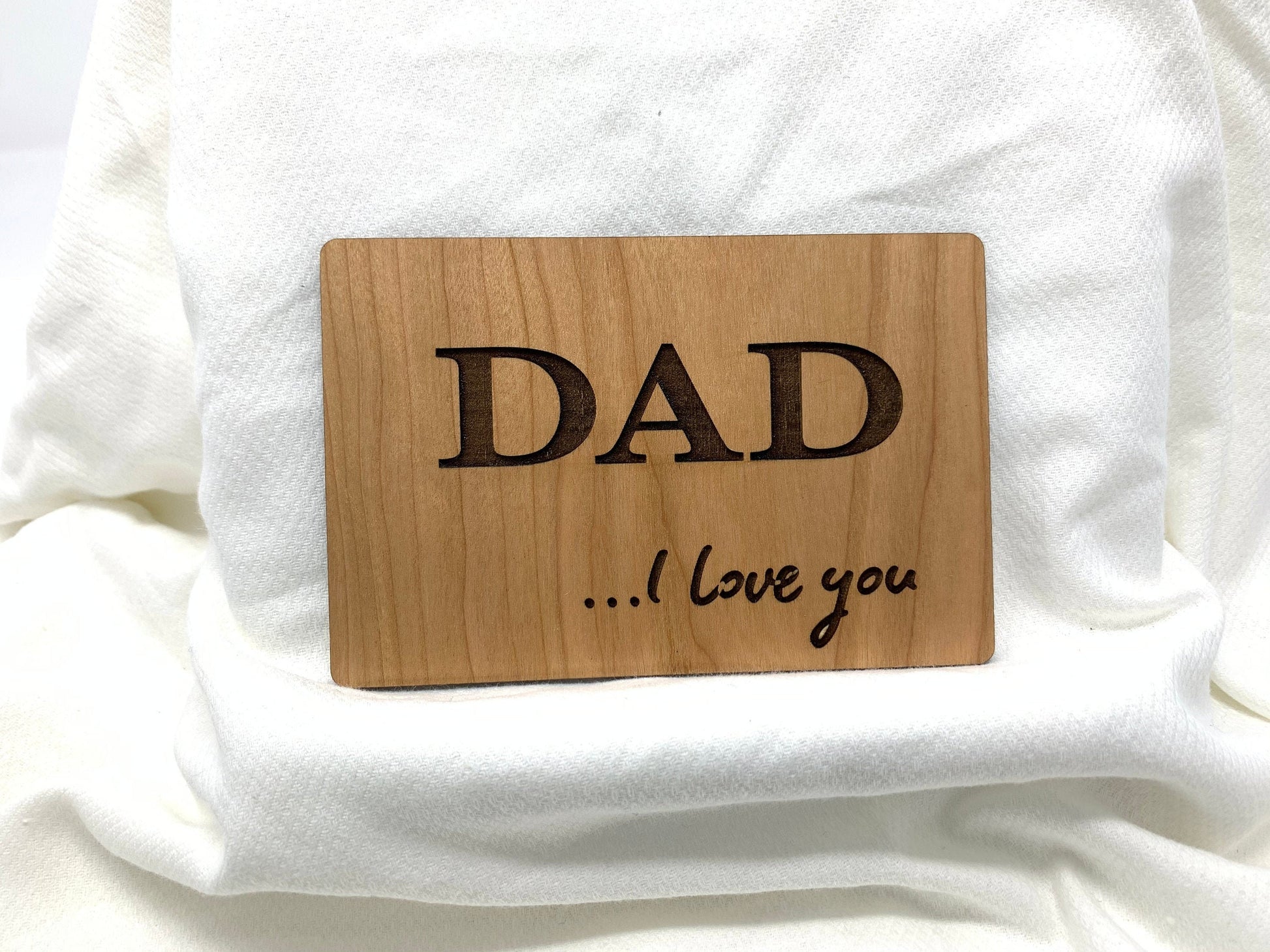 Dad... I love you Wood Card | Father's Day | Dad Birthday Gift