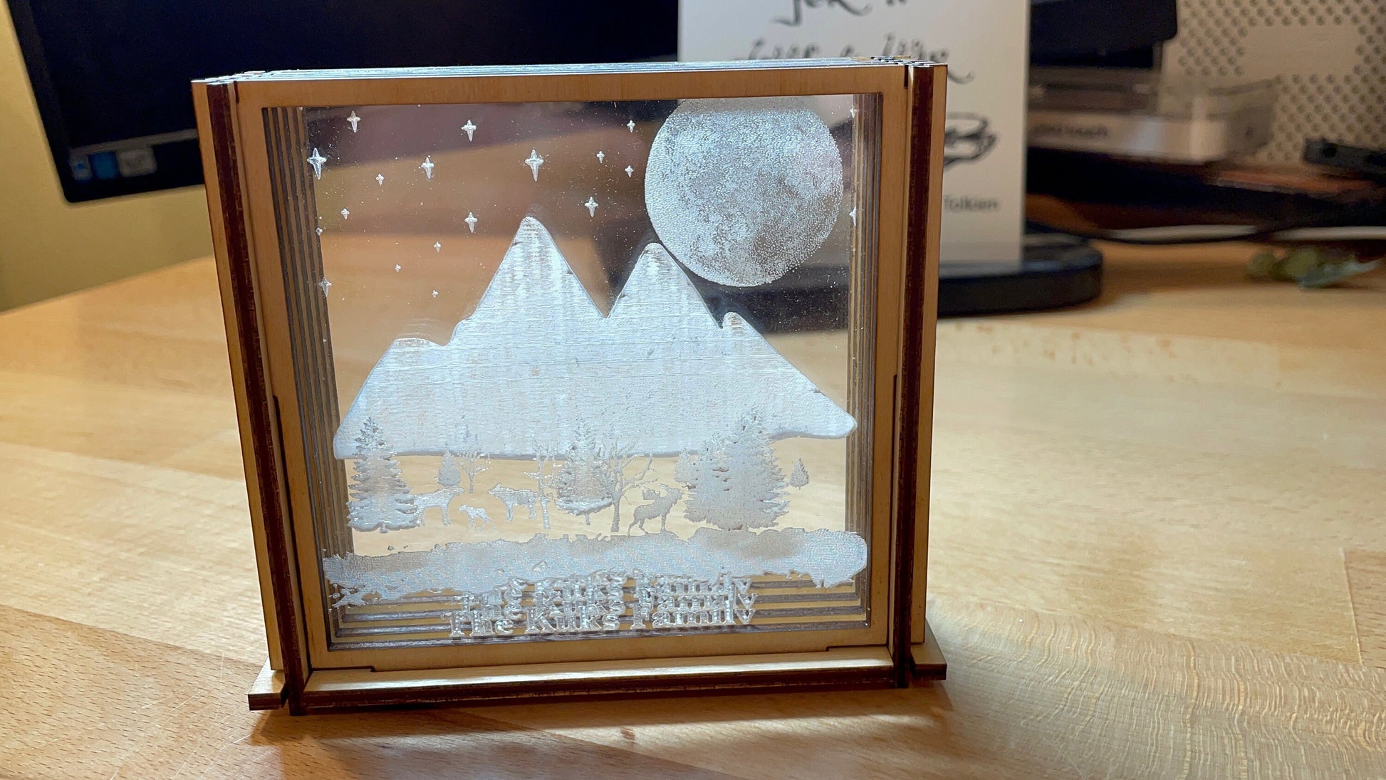 Mountain Range Forest Scenic Coasters | Shadowbox Coaster Set | Set of 4