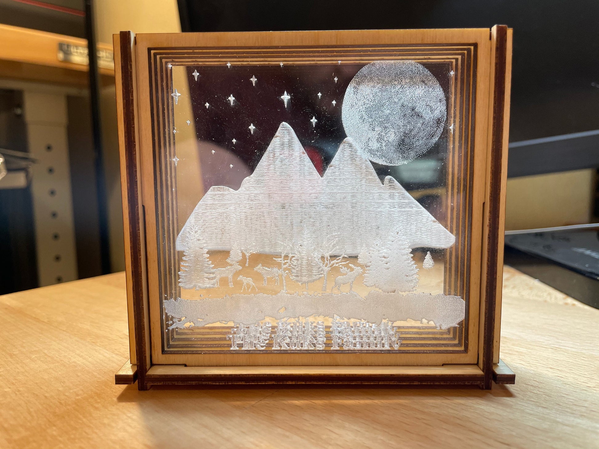Mountain Range Forest Scenic Coasters | Shadowbox Coaster Set | Set of 4