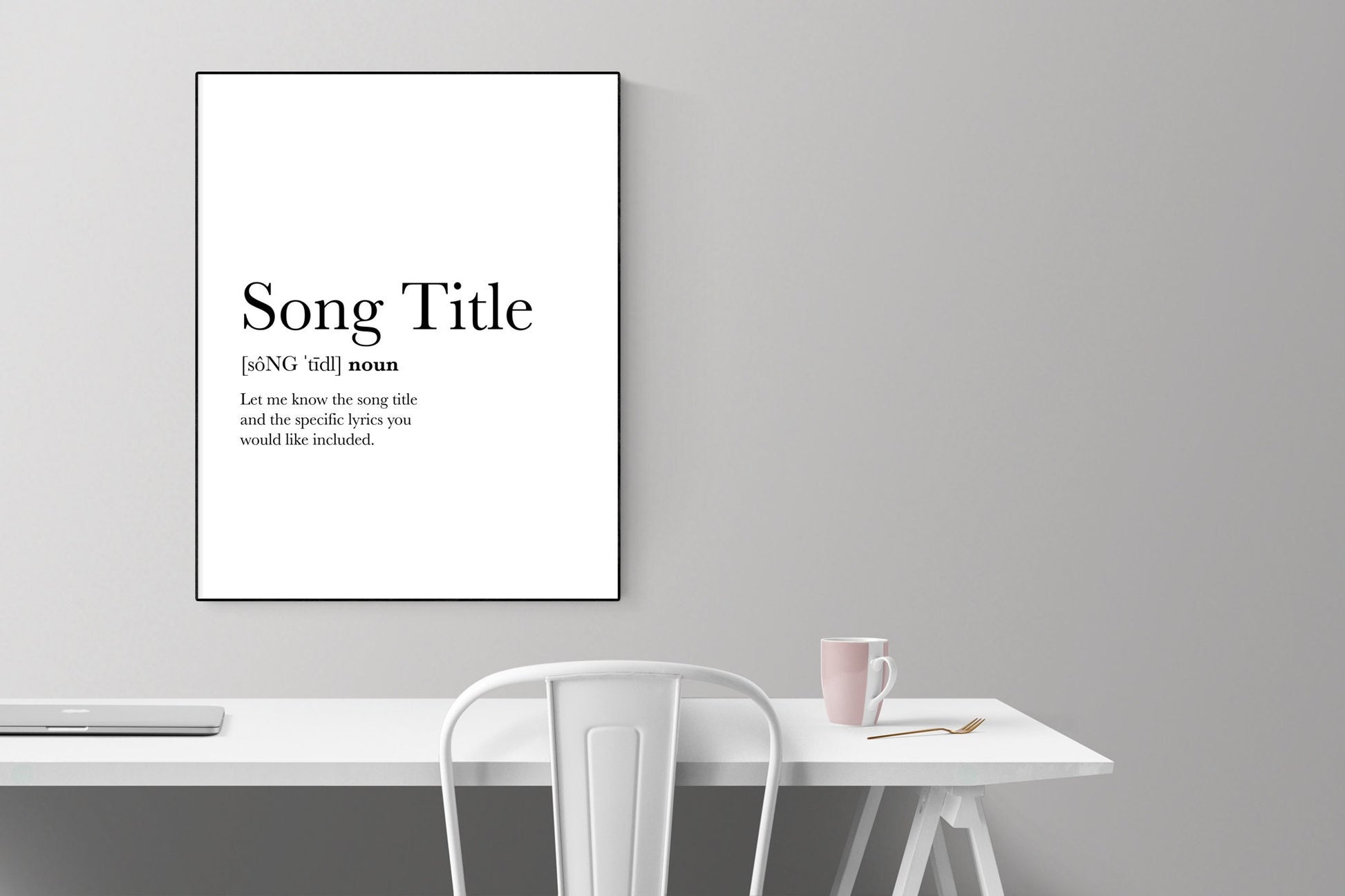 Song Poster | Song Lyrics Wall Art | Custom First Dance for Anniversary Gift | Personalized One Year Anniversary | Wedding Gift Art Print