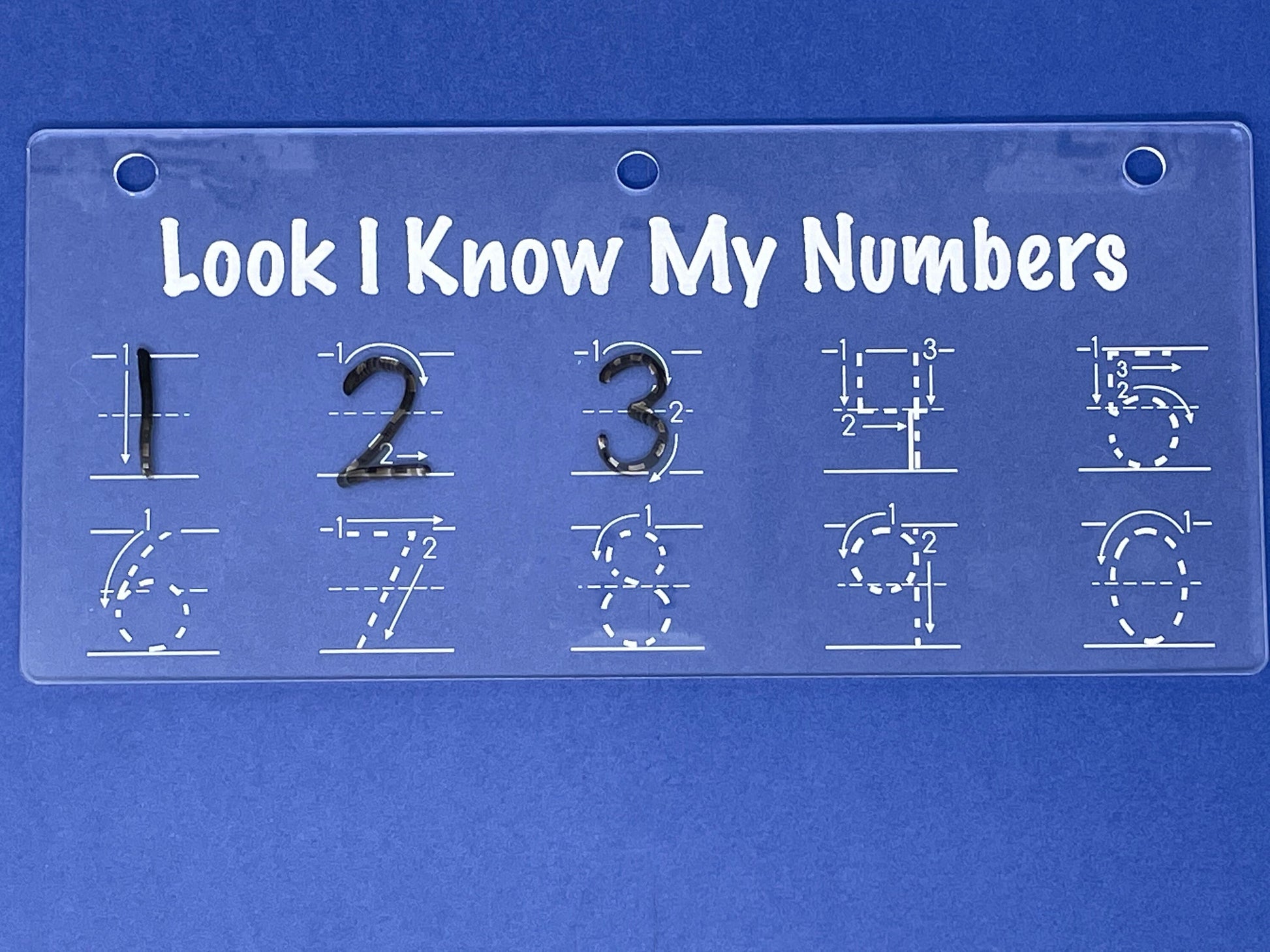 Numbers 0-9 | Look I Know My Series | Early Education | Mathematics Supplement | Practicing writing | Reusable Acrylic