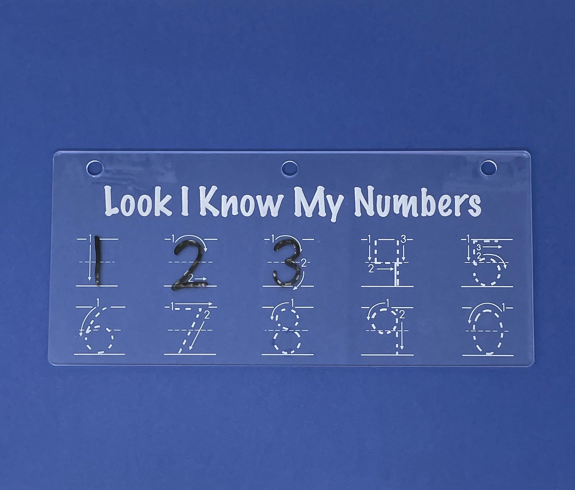 Numbers 0-9 | Look I Know My Series | Early Education | Mathematics Supplement | Practicing writing | Reusable Acrylic