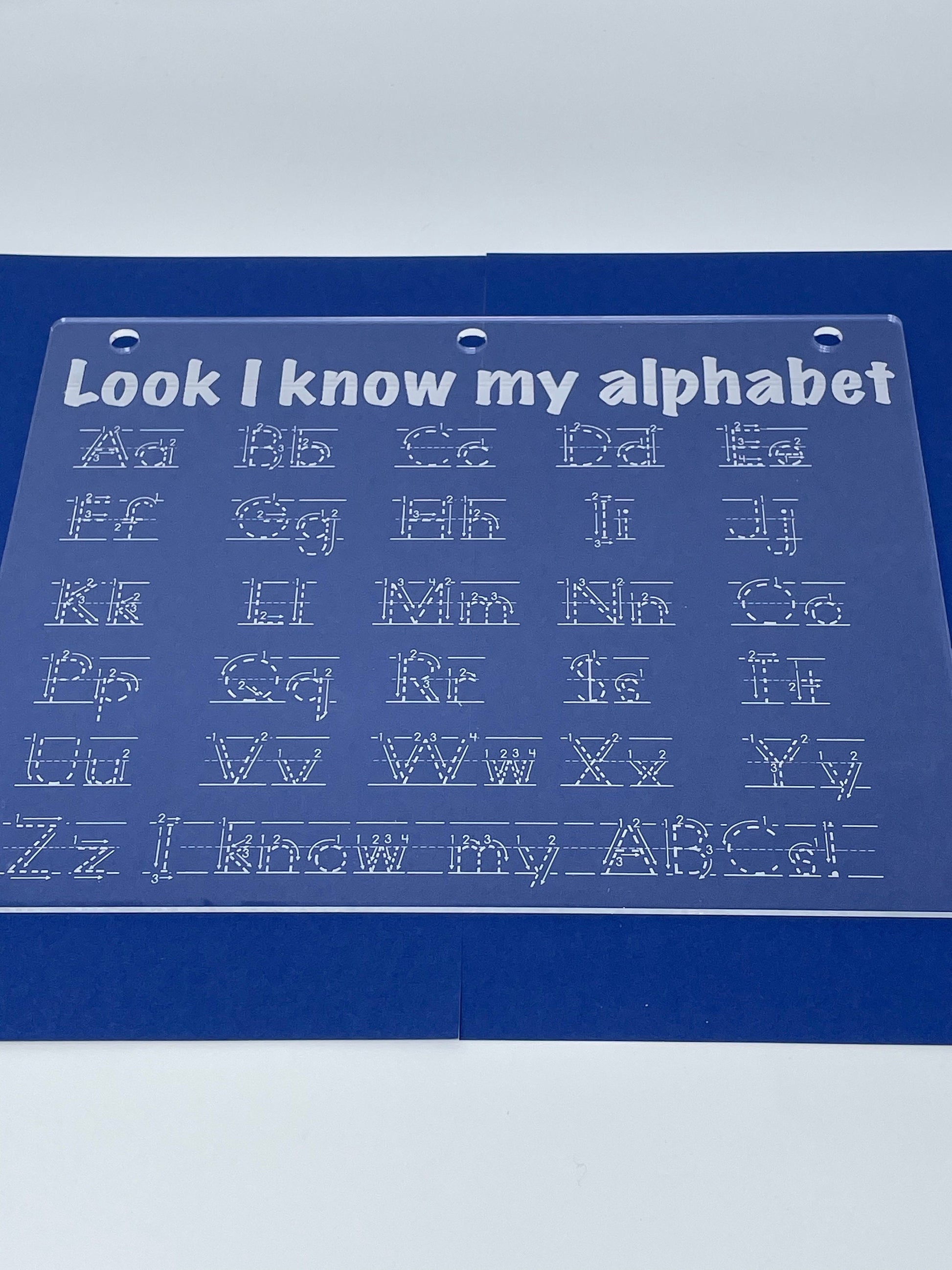 My ABCs | Look I Know My Series | Early Education | Penmanship Practice On Acrylic | Each letter of the Alphabet