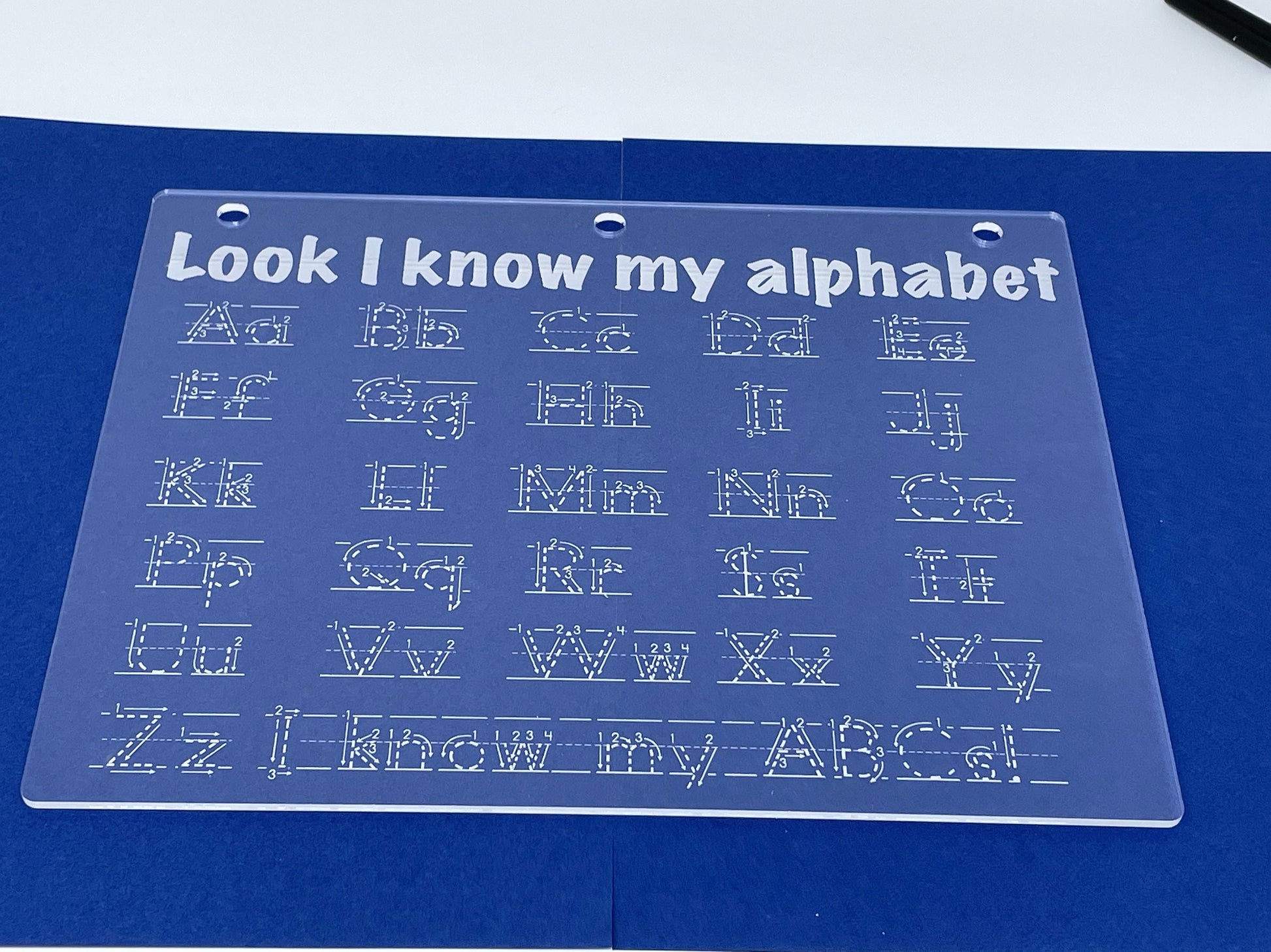 My ABCs | Look I Know My Series | Early Education | Penmanship Practice On Acrylic | Each letter of the Alphabet