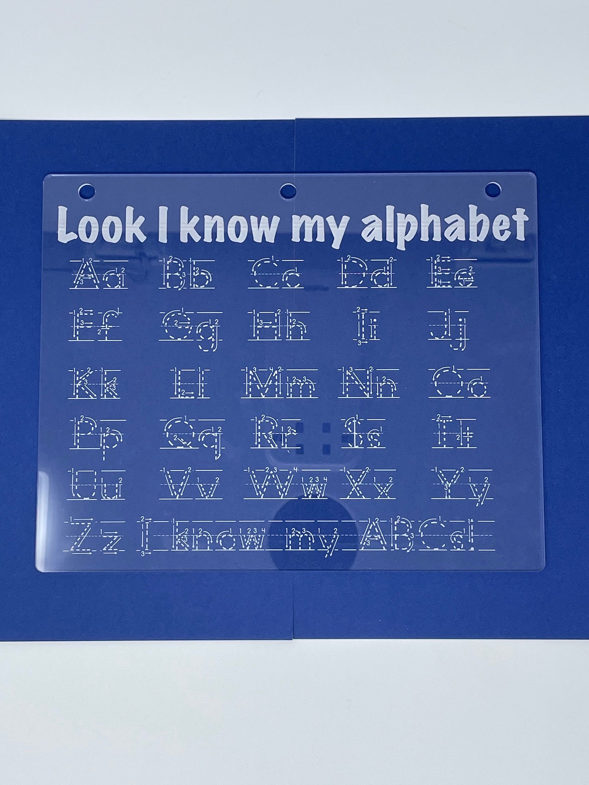 My ABCs | Look I Know My Series | Early Education | Penmanship Practice On Acrylic | Each letter of the Alphabet