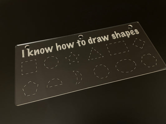 Reusable Practice Drawing Shapes | Look I Know My Series | Early Education | Basic Skills | Acrylic