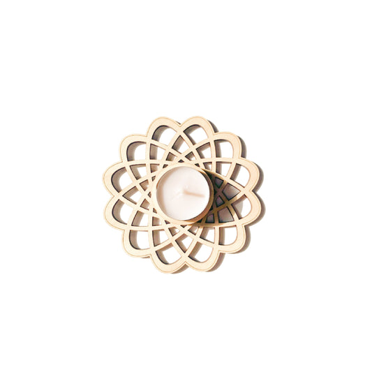 Mandala Lattice Tea Light Candle Holder | Made Of Wood