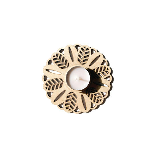Flora Tea Light Candle Holder | Made Of Wood