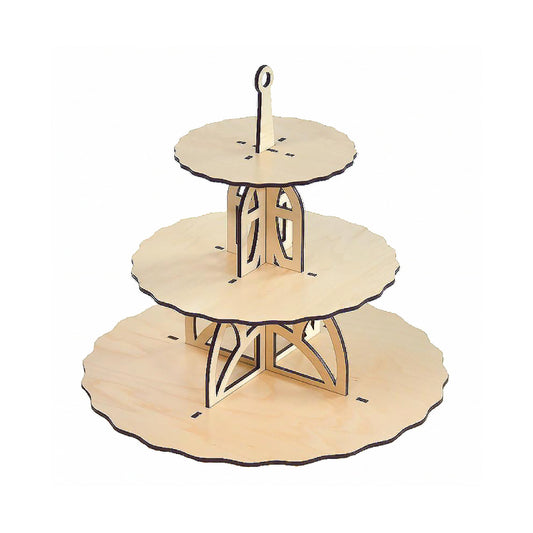 Dessert Display Tower | Completed Size: 10.5 x 10.5 x 10 in | Assembly Required