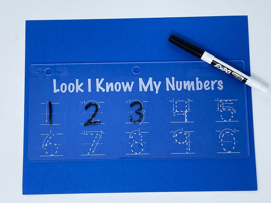 Numbers 0-9 | Look I Know My Series | Early Education | Mathematics Supplement | Practicing writing | Reusable Acrylic